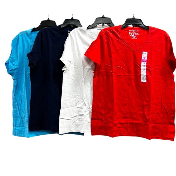 JMS bundle of four basic essentials staple dress tees NWT plus sz 1X 16W - Picture 1 of 15